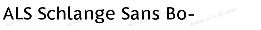 ALS Schlange Sans Bo字体转换